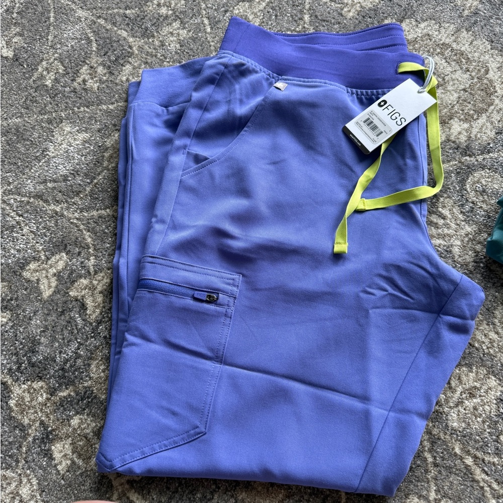 Figs Women's Blueberry Joggers with Yellow Drawstring